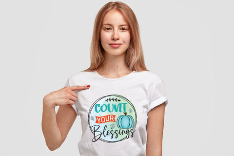 Count Your Blessings - Thanksgiving PNG Sublimation Sublimation CraftLabSVG 