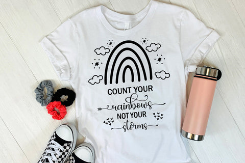 Count Your Rainbows SVG-Motivational Quotes SVG SVG Happy Printables Club 