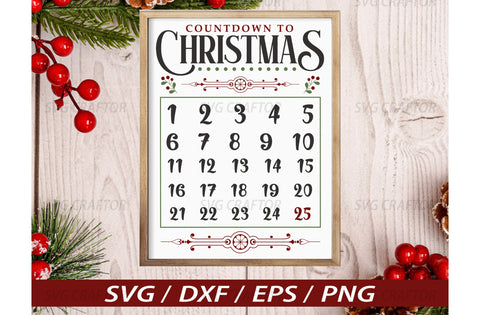 Countdown to Christmas Sign SVG, Christmas Sign Designs, Christmas Calendar Designs, December Calendar, Winter SVG, Christmas Month, SVG SVG MD mominul islam 