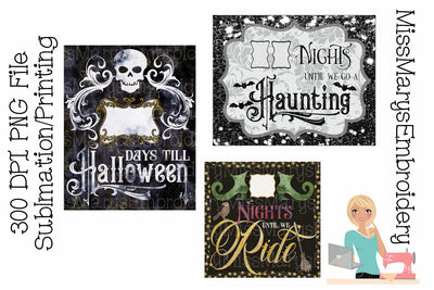 Countdown to Halloween Sublimation | Sublimation Hardboard | 300 DPI Sublimation MissMarysEmbroidery 