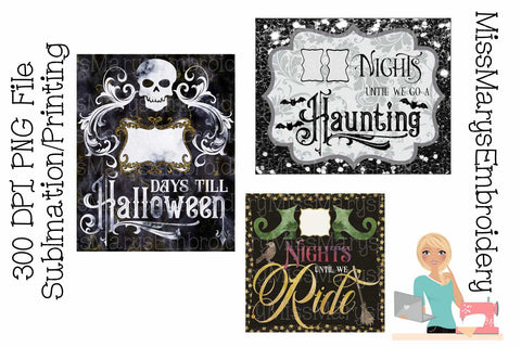 Countdown to Halloween Sublimation | Sublimation Hardboard | 300 DPI Sublimation MissMarysEmbroidery 