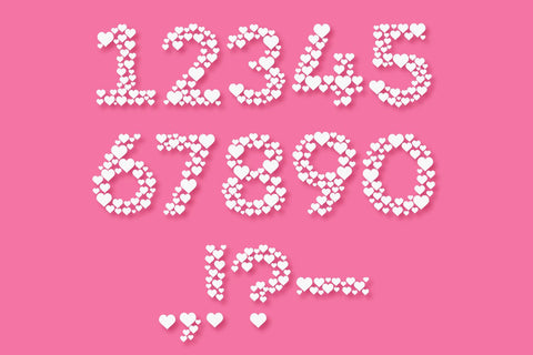 Countless Hearts Love Font & Bonus Split Font SVG Feya's Fonts and Crafts