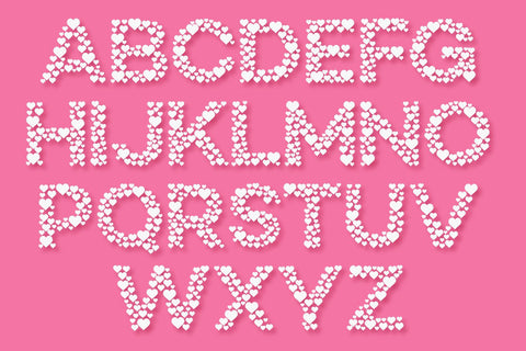 Countless Hearts Love Font & Bonus Split Font SVG Feya's Fonts and Crafts
