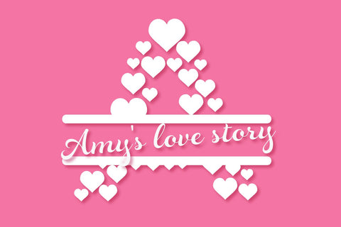 Countless Hearts Love Font & Bonus Split Font SVG Feya's Fonts and Crafts