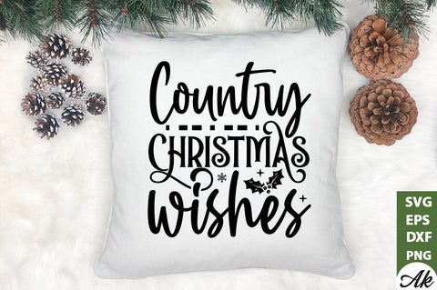 Country Christmas wishes SVG SVG akazaddesign 