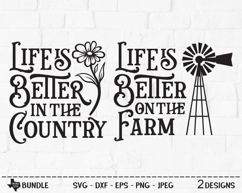Country Farm Life Bundle | Country SVG SVG Texas Southern Cuts 