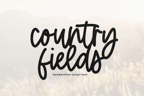 Country Fields - A Handwritten Script Font Font KA Designs 