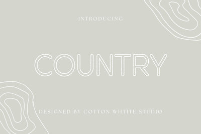 Country Font Cotton White Studio 