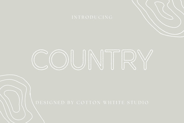 Country Font Cotton White Studio 
