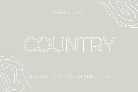 Country Font Cotton White Studio 