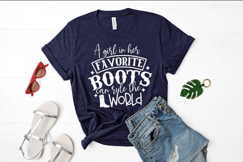 Country Girl SVG, A Girl In Her Favorite Boots, Southern SVG SVG CraftLabSVG 