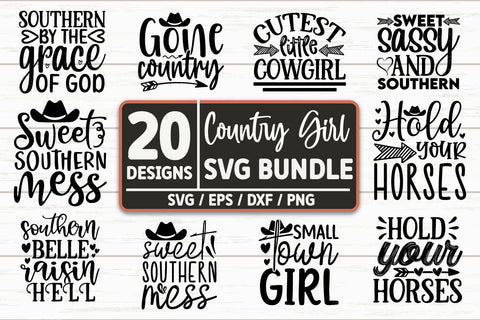 Country girl SVG Bundle SVG akazaddesign 