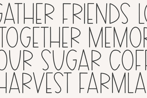 Country Harvest - Thin Farmhouse Font Font KA Designs 