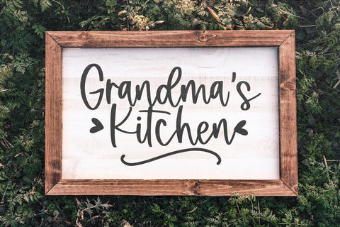 Country Kitchen - Farmhouse Script Font with Doodles Font KA Designs 