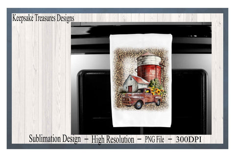 Country Living, Red Farm Barn, Rustic Silo, PNG, Sublimation Design, Sunflower, Rustic Truck, Leopard Print, Digital Download Sublimation Keepsake Treasures Designs LLC. 