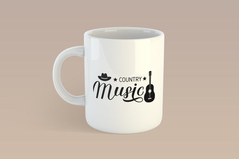 Country Music lettering with hat and guitar SVG LaBelezoka 