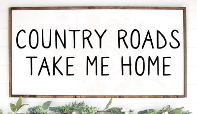 Country roads take me home SVG, Country Girl svg, Farmhouse cut files, Cricut Designs, Home Decor, SVG for vinyl decals, png dxf, Wall Art SVG Farmstone Studio Designs 