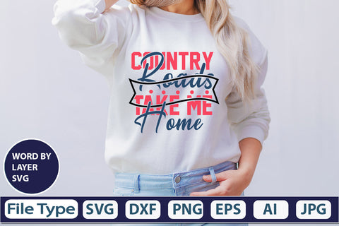 Country Roads Take Me Home SVG Cut File SVG DesignPlante 503 