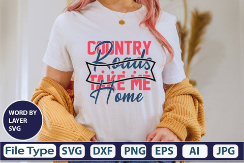Country Roads Take Me Home SVG Cut File SVG DesignPlante 503 