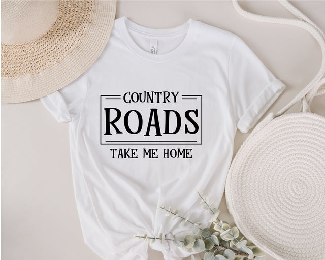 Country Roads Take Me Home Svg, Farmhouse Svg, Farm Svg, Farmer Svg, Farm Life Svg, July 4th svg, USA svg, Country Music Svg, png dxf eps SVG Fauz 