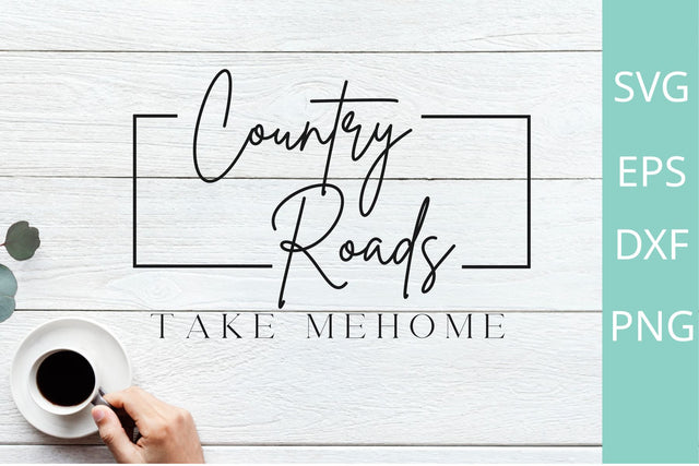 Country Roads Take Me Home SVG, July 4th, USA SVG, Cut File, Silhouette SVG Chamsae Studio 
