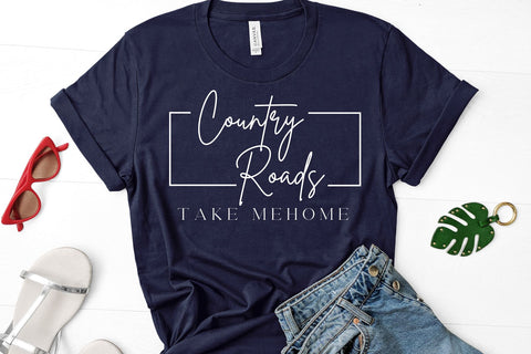 Country Roads Take Me Home SVG, July 4th, USA SVG, Cut File, Silhouette SVG Chamsae Studio 
