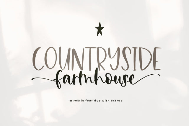 Countryside Farmhouse - Font Duo with Extras! Font KA Designs 