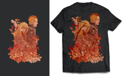 Couple and Hearts SVG T-Shirt Design SVG naemmiah021 
