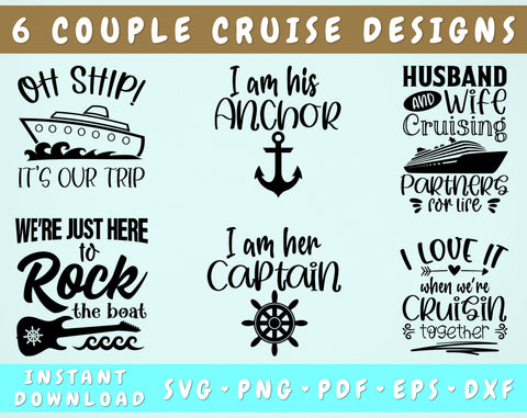 Cruise SVG Bundle Ship Boat Trip PNG