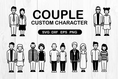 Couple custom character, Valentine couple SVG dadan_pm 
