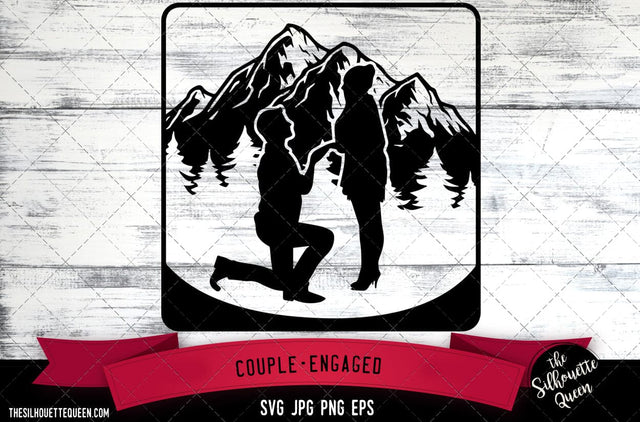 Couple engaged SVG -Vector Art Commercial & Personal Use- Cricut,Silhouette,Cameo,Vinyl Cut SVG Loveleen Kaur 