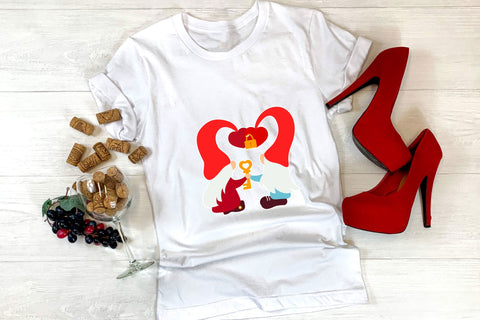 Couple Gnome valentine svg hearts, key SVG, PNG SVG Angelina Semenova 