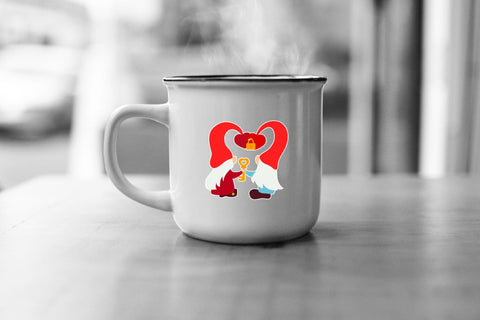 Couple Gnome valentine svg hearts, key SVG, PNG SVG Angelina Semenova 