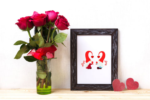 Couple Gnome valentine svg with heart. Love you. SVG SVG Angelina Semenova 