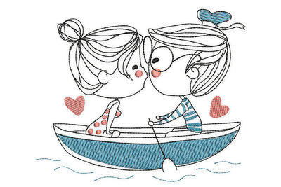 Couple in Love Embroidery Designs Embroidery/Applique DESIGNS NextEmbroidery 