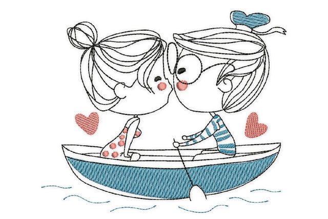 Couple in Love Embroidery Designs Embroidery/Applique DESIGNS NextEmbroidery 