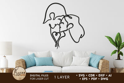 Couple - Laser Cut Files, Mandala, SVG, 3D Designs SVG LaserCutano 