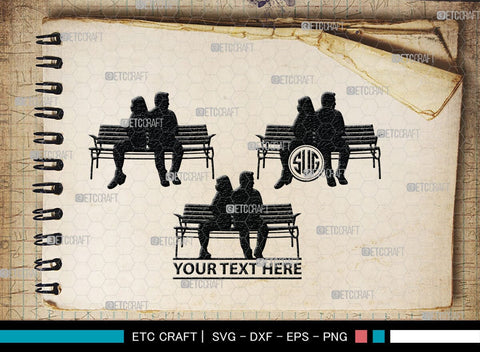 Couple On A Bench Silhouette, Couple On A Bench SVG, Bench Svg, Couple Svg, Couple Bundle, SB00346 SVG ETC Craft 