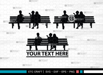 Couple On A Bench Silhouette, Couple On A Bench SVG, Bench Svg, Couple Svg, Couple Bundle, SB00346 SVG ETC Craft 