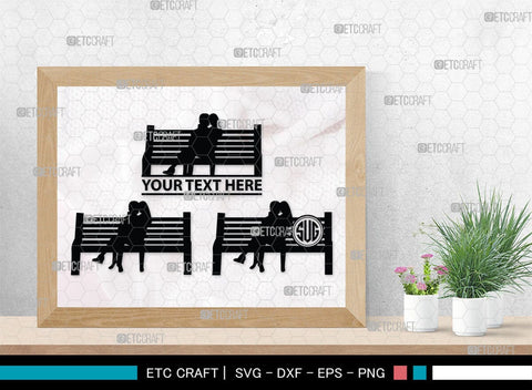 Couple On A Bench Silhouette, Couple On A Bench SVG, Bench Svg, Couple Svg, Couple Bundle, SB00346 SVG ETC Craft 