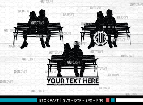 Couple On A Bench Silhouette, Couple On A Bench SVG, Bench Svg, Couple Svg, Couple Bundle, SB00346 SVG ETC Craft 