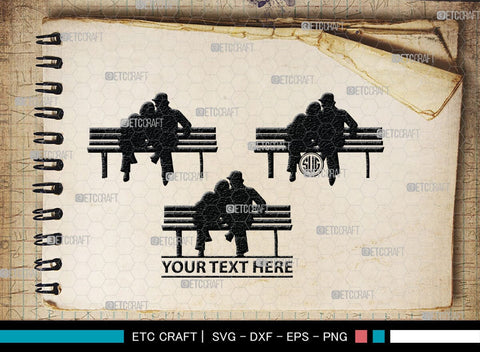 Couple On A Bench Silhouette, Couple On A Bench SVG, Bench Svg, Couple Svg, Couple Bundle, SB00346 SVG ETC Craft 