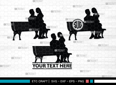 Couple On A Bench Silhouette, Couple On A Bench SVG, Bench Svg, Couple Svg, Couple Bundle, SB00346 SVG ETC Craft 