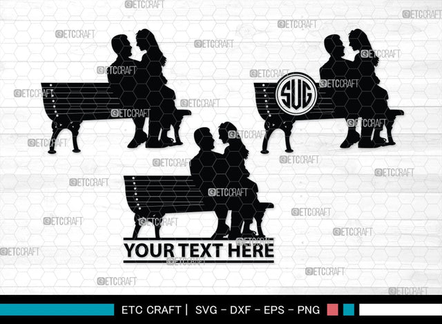 Couple On A Bench Silhouette, Couple On A Bench SVG, Bench Svg, Couple Svg, Couple Bundle, SB00346 SVG ETC Craft 