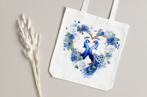 Couple Peacock Heart Sublimation Clipart Sublimation Regulrcrative 