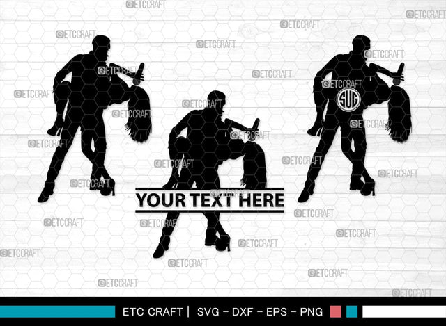 Couple Singing Monogram, Couple Singing Silhouette, Couple Singing SVG, Singing Svg, Couple Svg, SB00347 SVG ETC Craft 