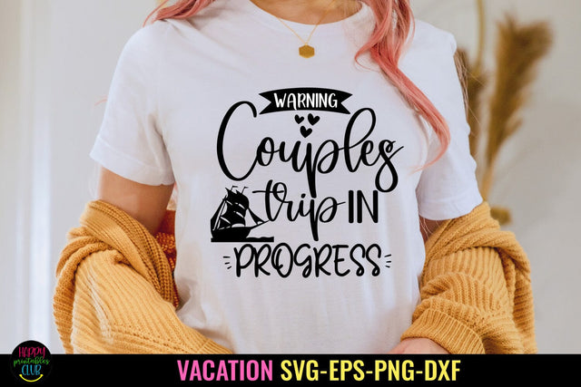 Couples Trip SVG I Vacation Shirt PNG I Summer Cut Files SVG Happy Printables Club 