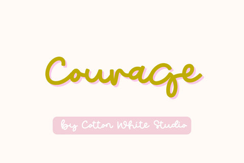 Courage Font Cotton White Studio 