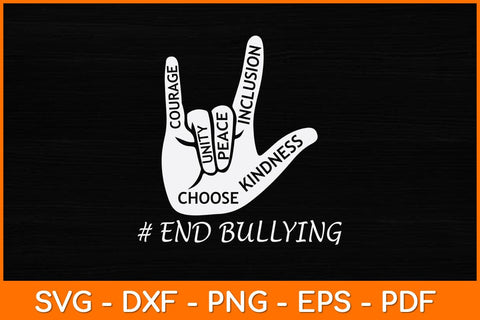 Courage Unity Peace Inclusion End Bullying Svg Design SVG artprintfile 