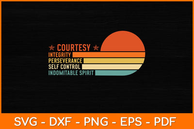 Courtesy Integrity Perseverance Self Control Svg Design SVG artprintfile 
